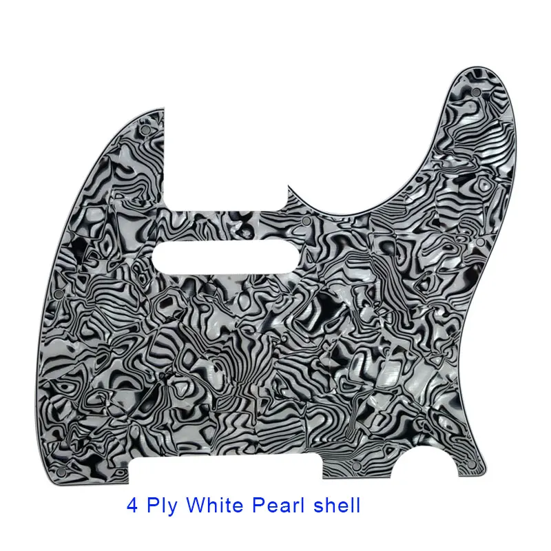 white pearl shell Pleroo гитарные аксессуары накладки для американского стандарта 8 винтовых отверстий 62 года Tele Telecaster гитарная пластина для царапин - Цвет: white pearl shell