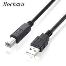 Кабель для принтера Bochara USB 2 0 кабель типа Папа папа В + Плетеный