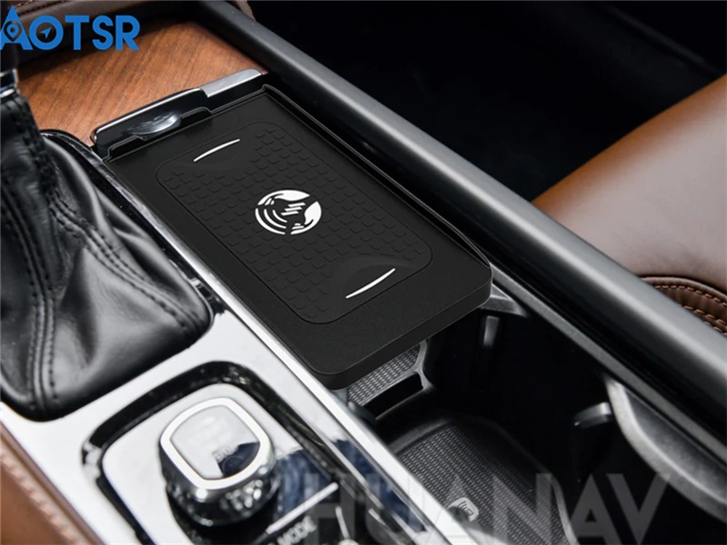 QI автомобильное беспроводное зарядное устройство для Volvo XC90 XC60 S90L V90 2017-2018