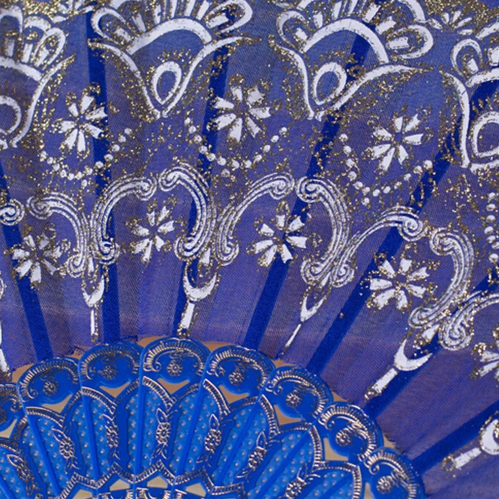 1 шт. домашний декор цветочный Рисунок полиэстер складной веер китайский стиль