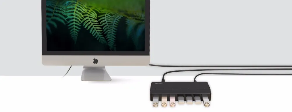 ORICO H7928-U3 7 Порты и разъёмы USB3.0 Настольный концентратор, украшенное мозаикой из драгоценных камней, 12V Мощность адаптер USB 3,0 концентратор