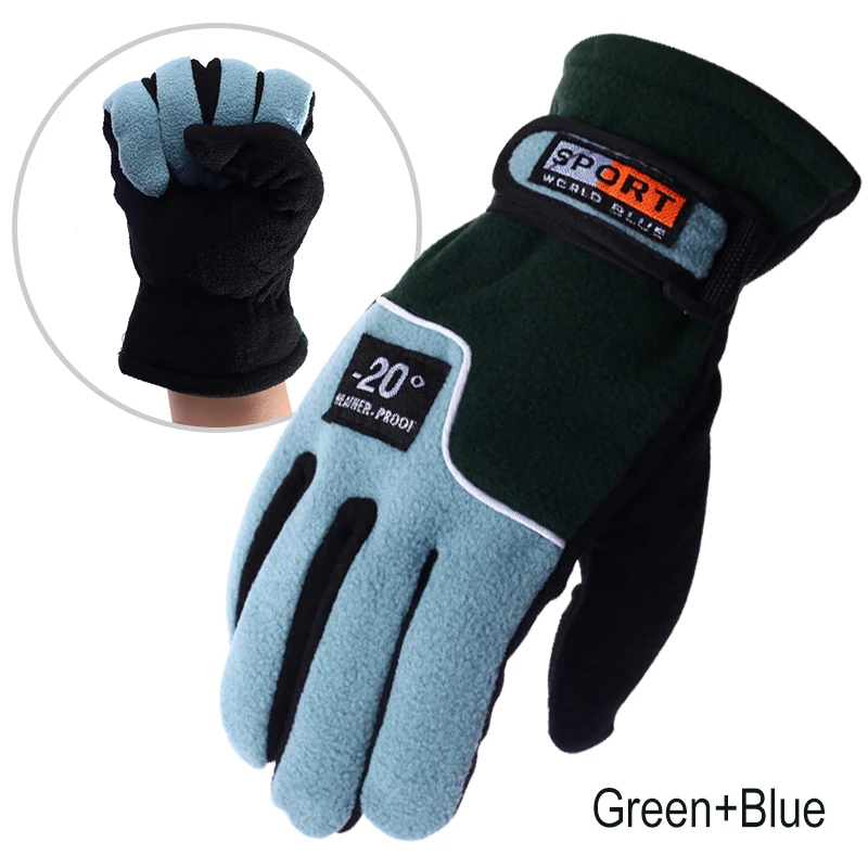 Женские зимние лыжные перчатки уличные толстые теплые флисовые | Спорт и