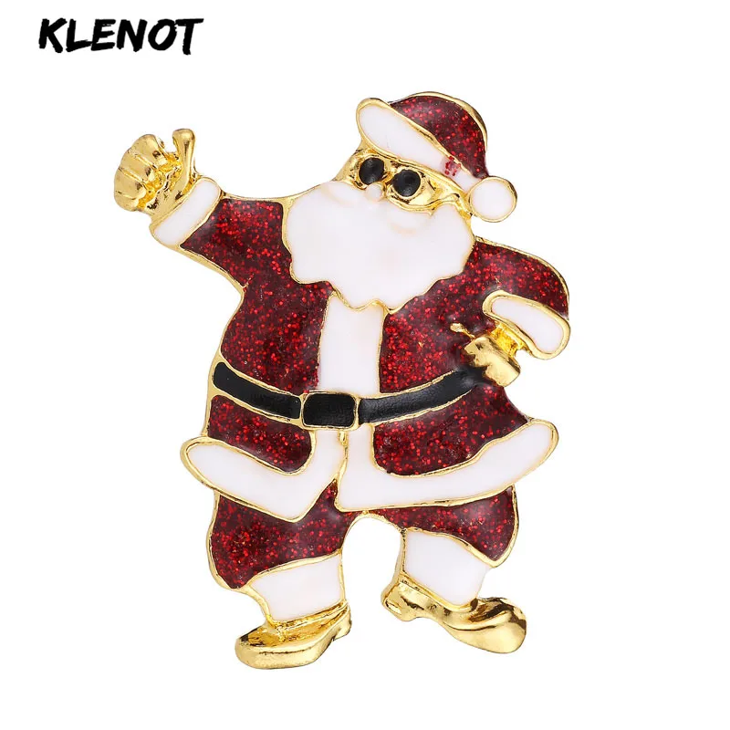 Merry Christmas эмаль Санта Клаус брошь булавки и броши Санта Клаус Рождественская тема вечерние украшения подарок одежда ювелирные изделия