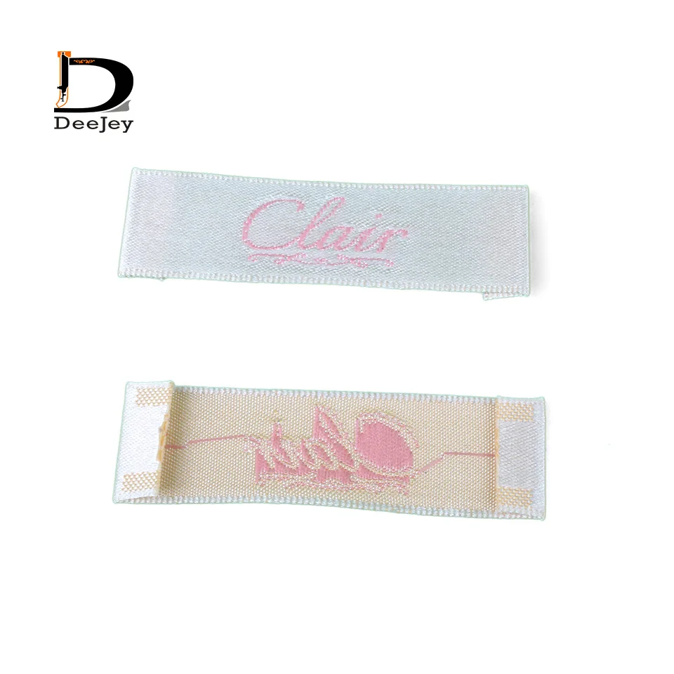 Оптовая торговля тканая Этикетка одежда eco_friendly моющаяся этикетка для одежды