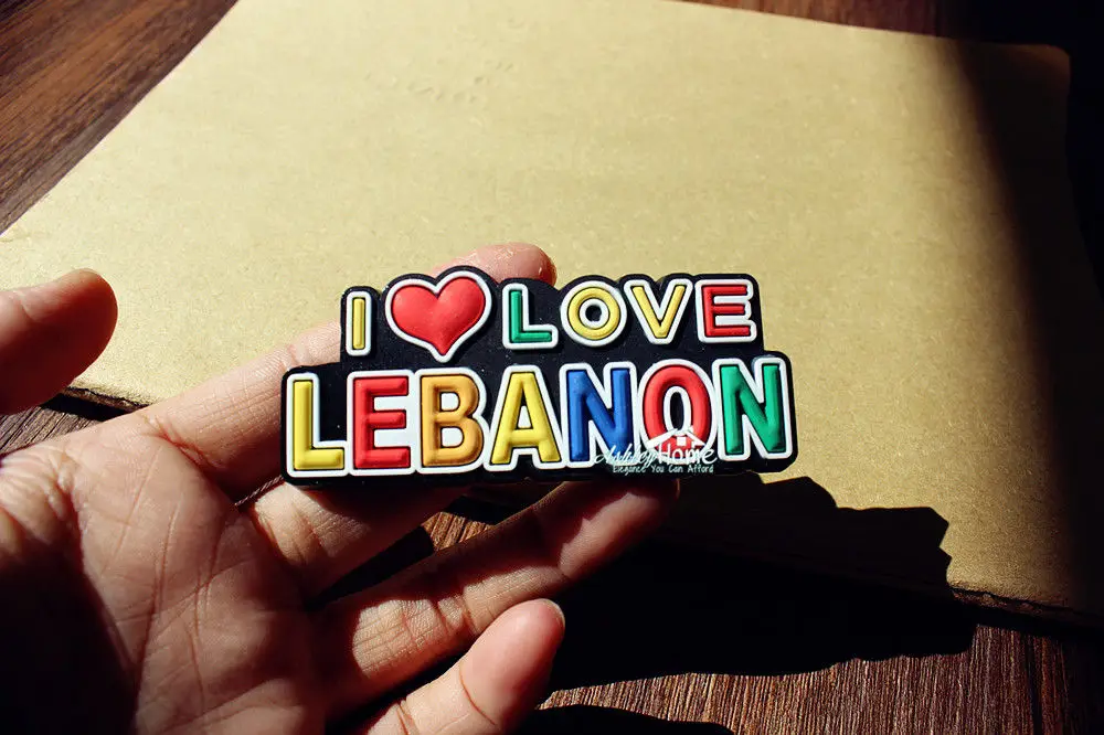 I Love Lebanon туристический сувенир для путешествий 3D резиновый декоративный магнит