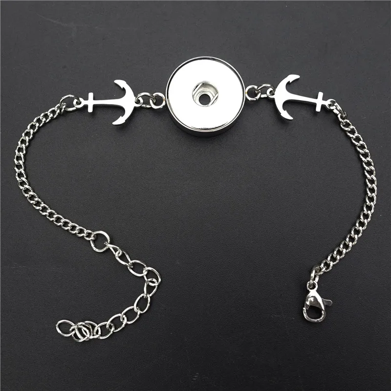 Якорь из нержавеющей стали 18 мм защелкивающийся браслет с кнопками ювелирные