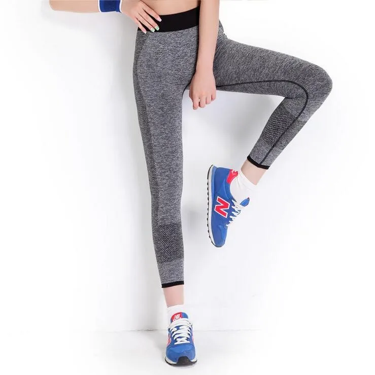 Модные эластичные леггинсы с высокой талией для фитнеса бега спорта йоги