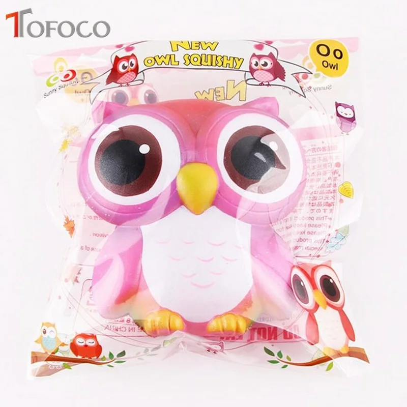 Новинка 2018 Kawaii 15 см Jumbo мультфильм радуга оригинальная сова сжимаемая медленно