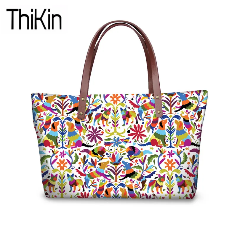 THIKIN женские модные сумки с верхними ручками принтом собаки Отоми для подростков