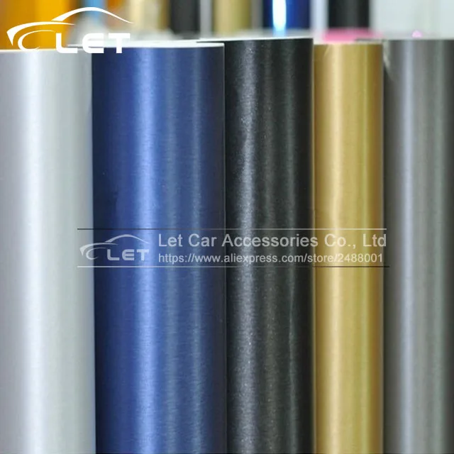 

152cm x 20cm car styling Black Dark Grey Silver Metallic Brushed Aluminum Vinyl car Wrap car decal decoration
