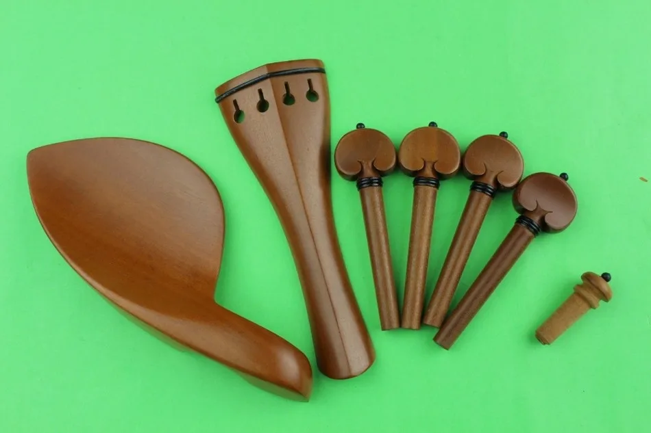 

1 set new high quality jujube wood violin parts 4/4, Violin accessories