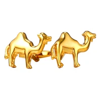 cufflinks for mans camel shape simple design man jewelry yellow goldsilver color cuff links wholesale men jewelry c297