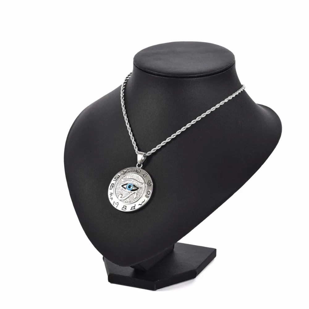 Ожерелье с подвеской глаз Хора для мужчин и женщин украшение из нержавеющей