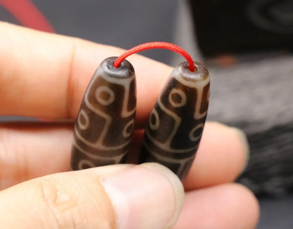 Коллекционный талисман соусы LKbrother A Pair Magic Power Тибетский Старый Агат 5A 12 глаз
