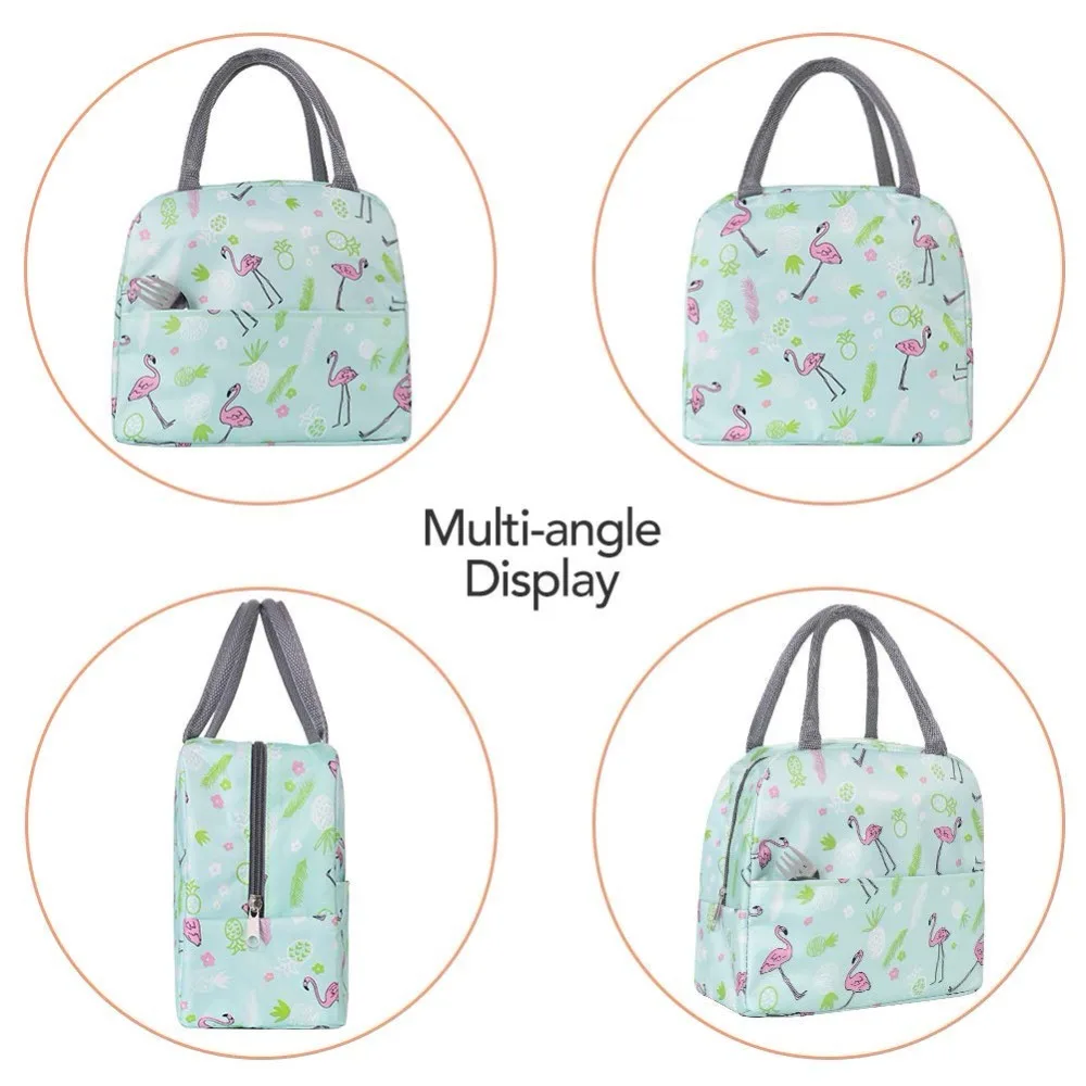 New Baby Food Milk Bottle Storage Insulation Bags Waterproof Oxford Flamingo Bag Lunch Bag Infant Kids Food Warmer Thermal Bag