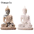 Новая статуя Будды Шакьямуни орнамент природный песчаник скульптура Будды Индус фэншуй фигурка медитация миниатюрный домашний декор