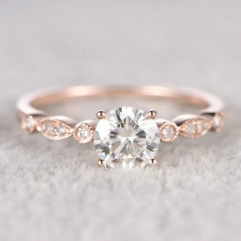 2018 Австрийские кристаллы кольцо из розового золота Цвет цветок bague Обручение anillos