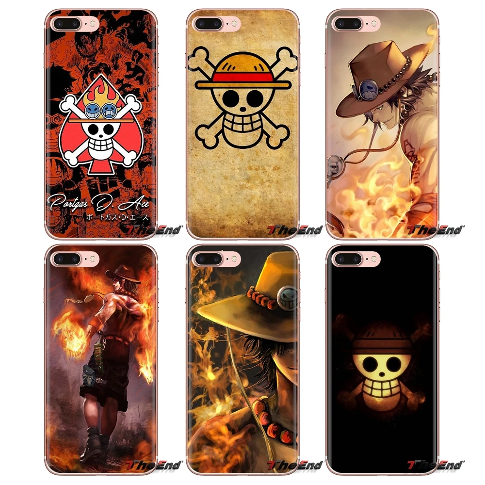 Silicone Phone Bag Case For Huawei G7 G8 P7 P8 P9 P10 P20 P30 Lite Mini Pro P Smart Plus 2017 2018 2019 One Piece Portgas D. Ace |
