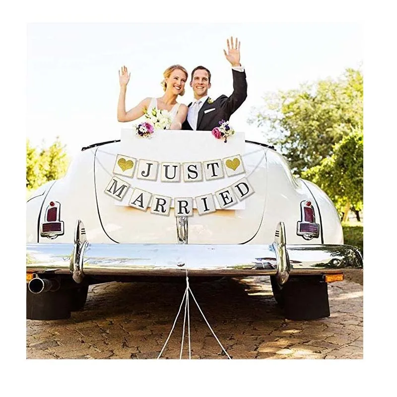 

8-Season Just Mariage Party Wedding Table Car Decoration Backdrop For Photos Bride Letter BalloonsEngagement Party