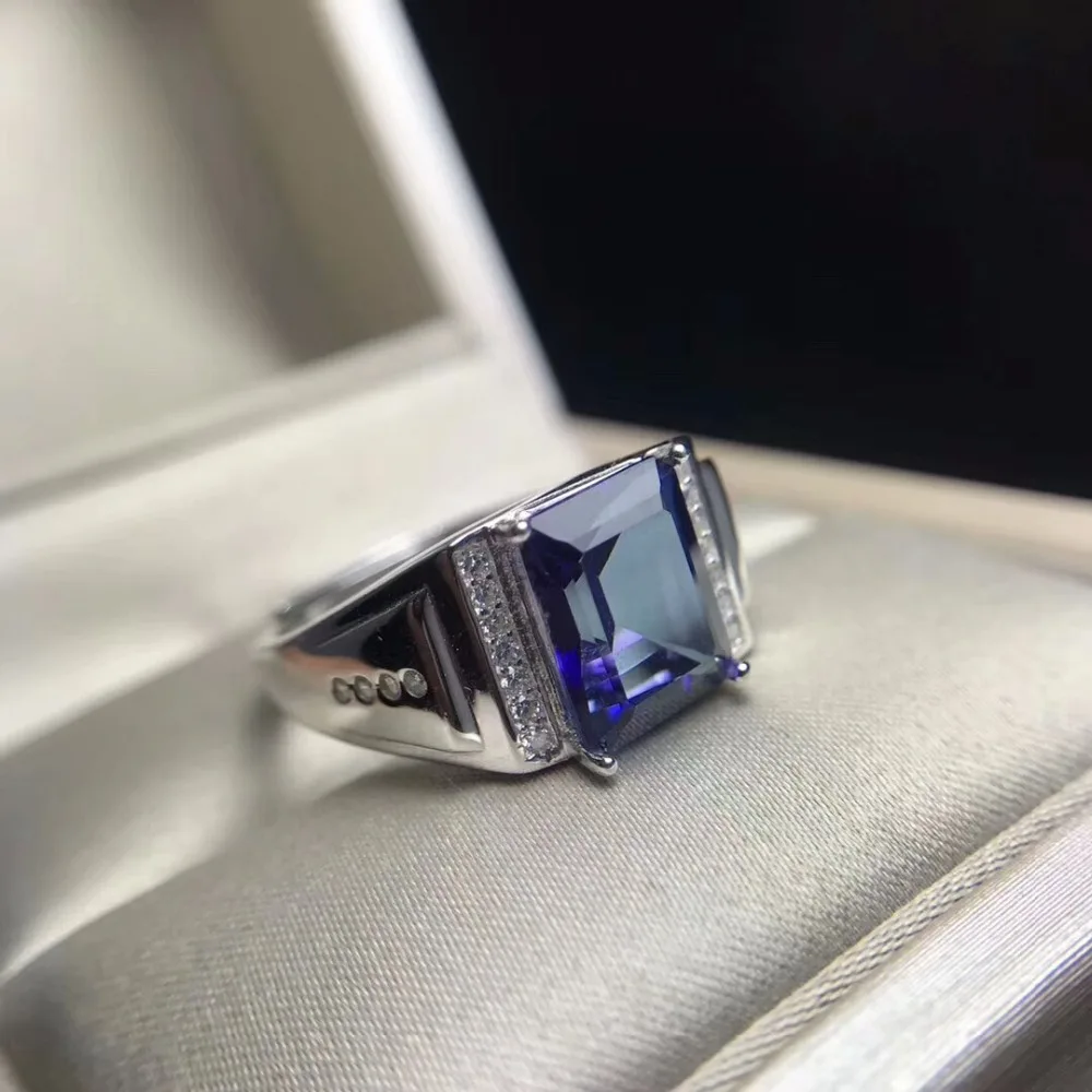 Мужское кольцо из серебра 925 пробы с натуральным топазом|ring male|natural topaz925 ring |