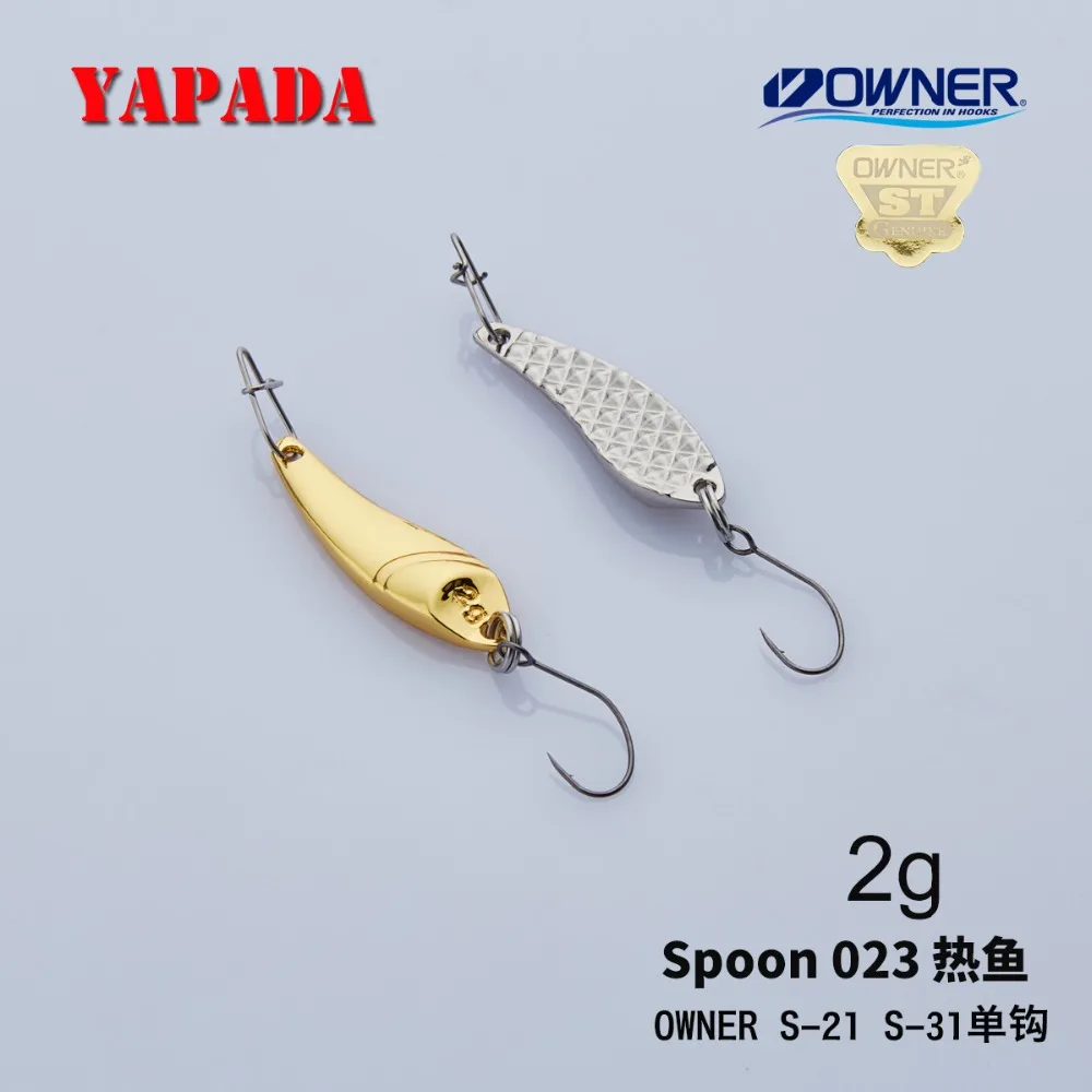 YAPADA Spoon 023 рыболовные приманки 2 г 3 5 с одиночным крючком 28 32 40 мм цветные из сплава