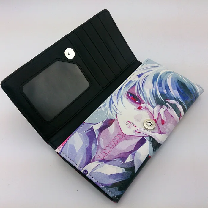 Длинный стильный кошелек из искусственной кожи с красочной печатью аниме