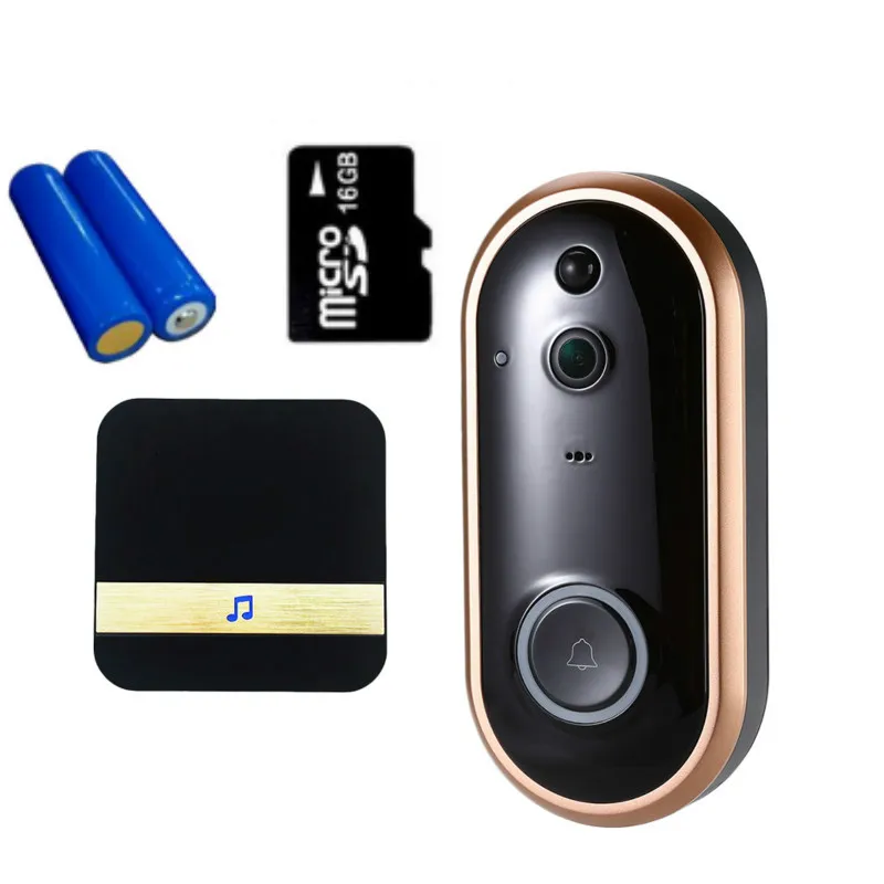 Option 6 Умный wifi дверной звонок, видео дверной звонок, Wi-Fi дверной звонок, камера для квартиры, ИК сигнализация, беспроводная камера безопасности, водонепроницаемая - Цвет: Option 6