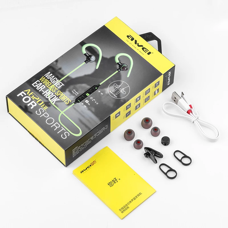 Awei A620BL Bluetooth наушники гарнитура беспроводные стерео звук спортивные для iPhone Xiaomi