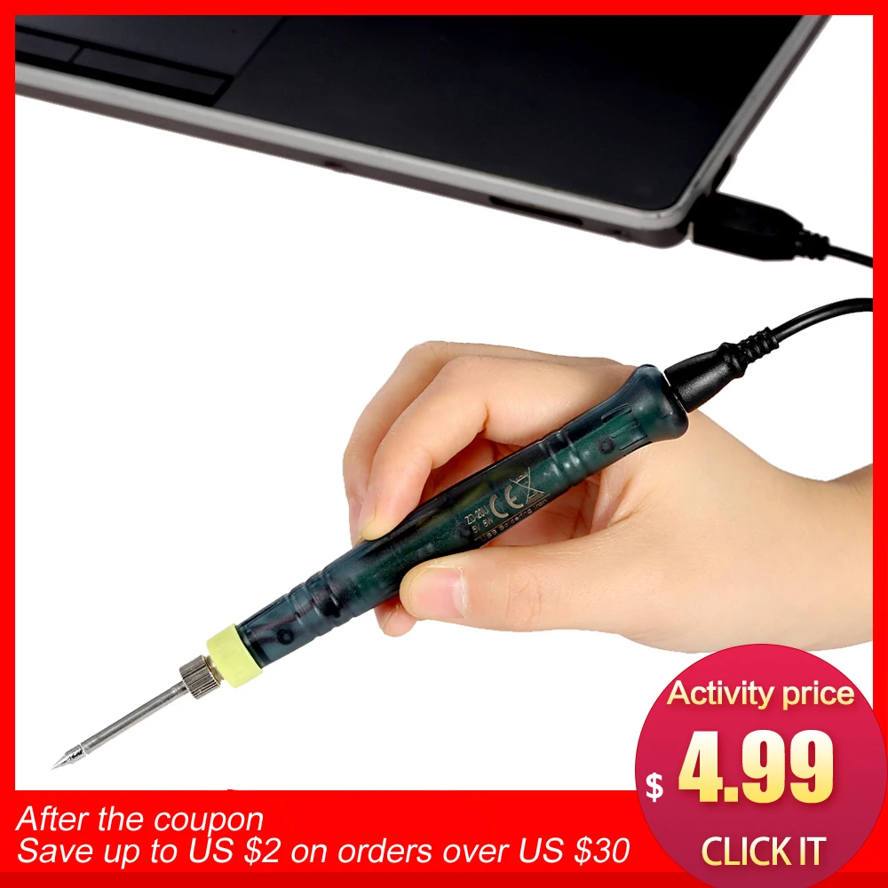 Паяльник для подключения к Mini USB Электрический Портативный пайки пистолет со