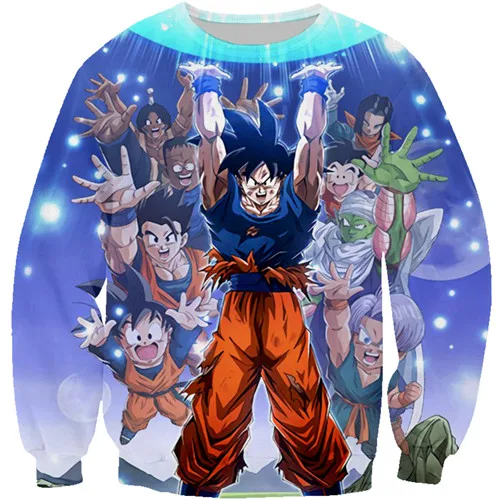 Толстовки с капюшоном PLstar Cosmos Dragon Ball z детские толстовки с 3D капюшоном для мальчиков худи с принтом аниме Гоку детский пуловер с круглым вырезом черный с капюшоном