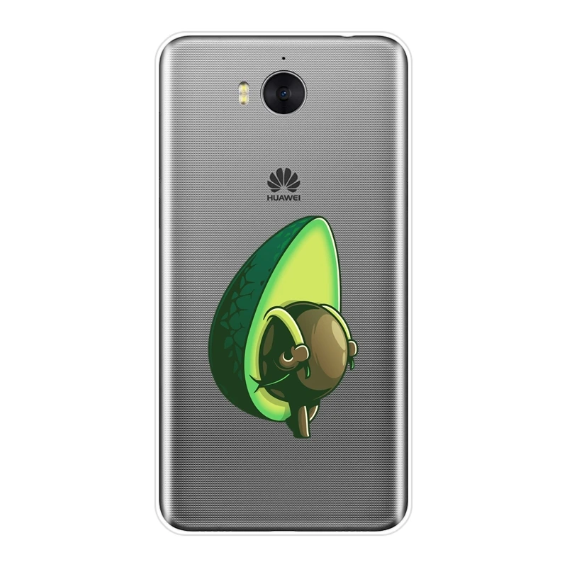 Забавная мягкая задняя крышка с яйцом авокадо для huawei Y5 Y6 Y7 Prime 2018 Y9 2019 чехол