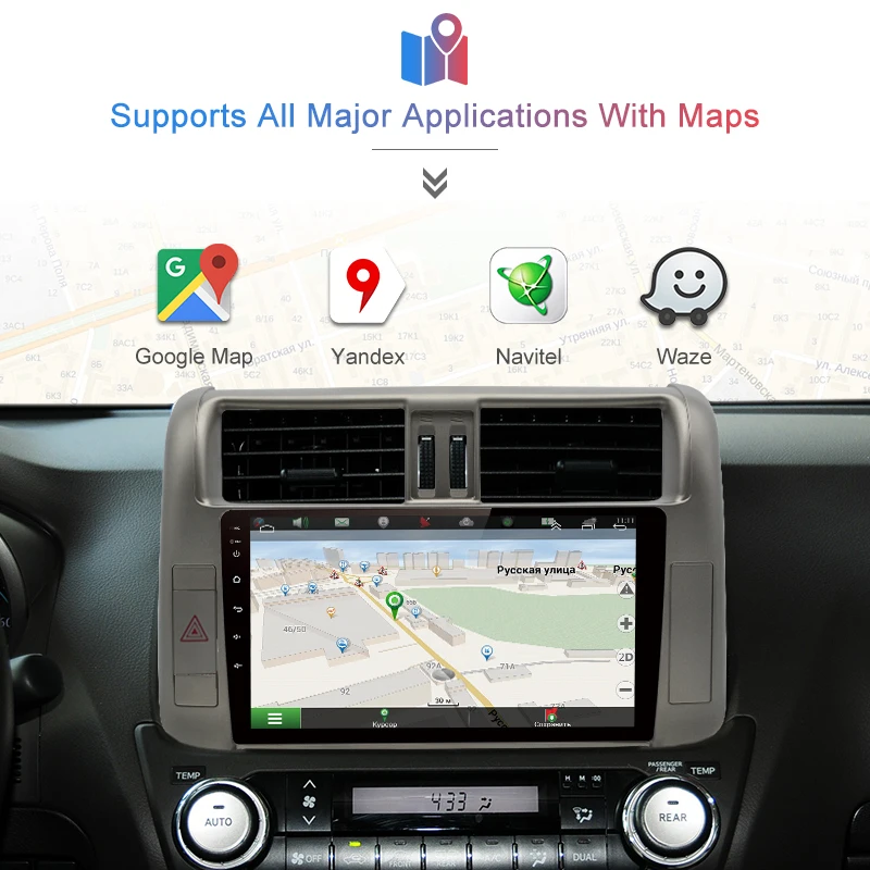 AWESAFE 2 din Автомобильный dvd плеер Android GPS навигация для Toyota LAND CRUISER PRADO J150 2009 2010 2011 2012 2013