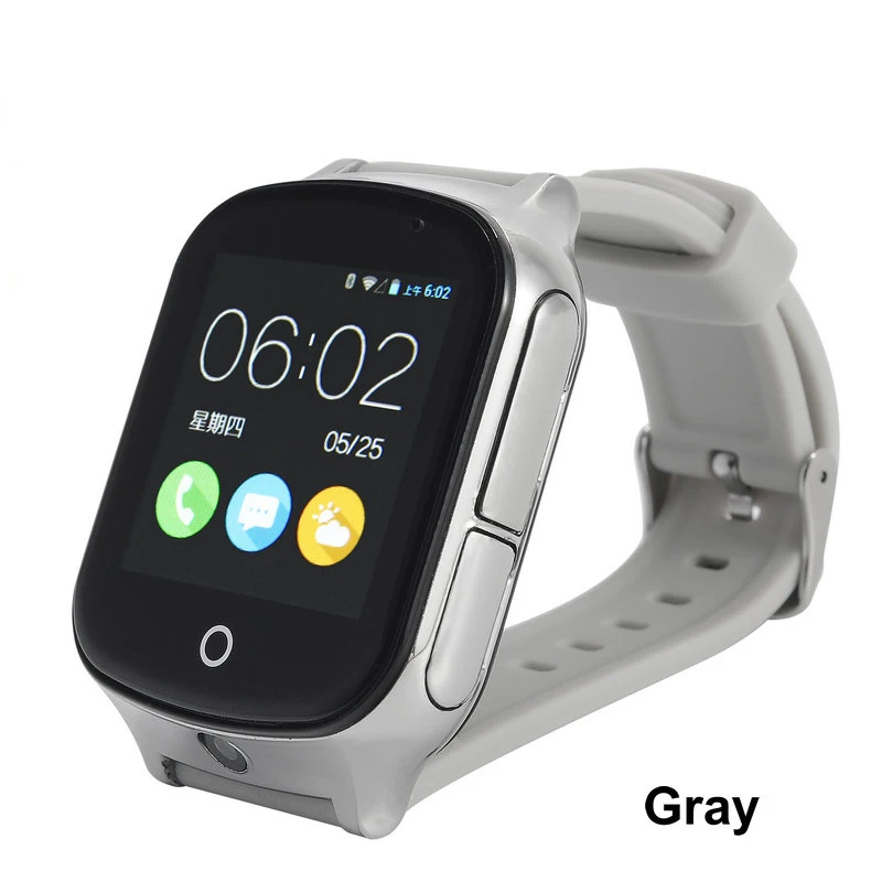 Серый Смарт-часы 3g A19 для детей, пожилых людей, gps, Wi-Fi, SOS, LBS, gps часы, камера, поиск, поиск, экстренный вызов, 3g, Детские умные часы - Цвет: Серый