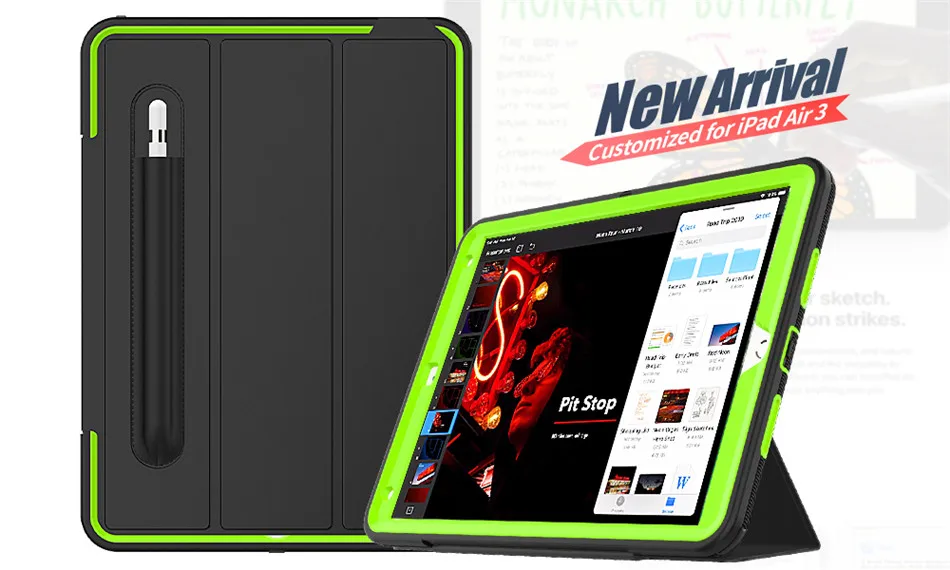 Для iPad Air 3 10,5 чехол Funda модель A2152 карандаш держатель для iPad Pro 10,5 дюймов сверхмощный противоударный полный защитный чехол