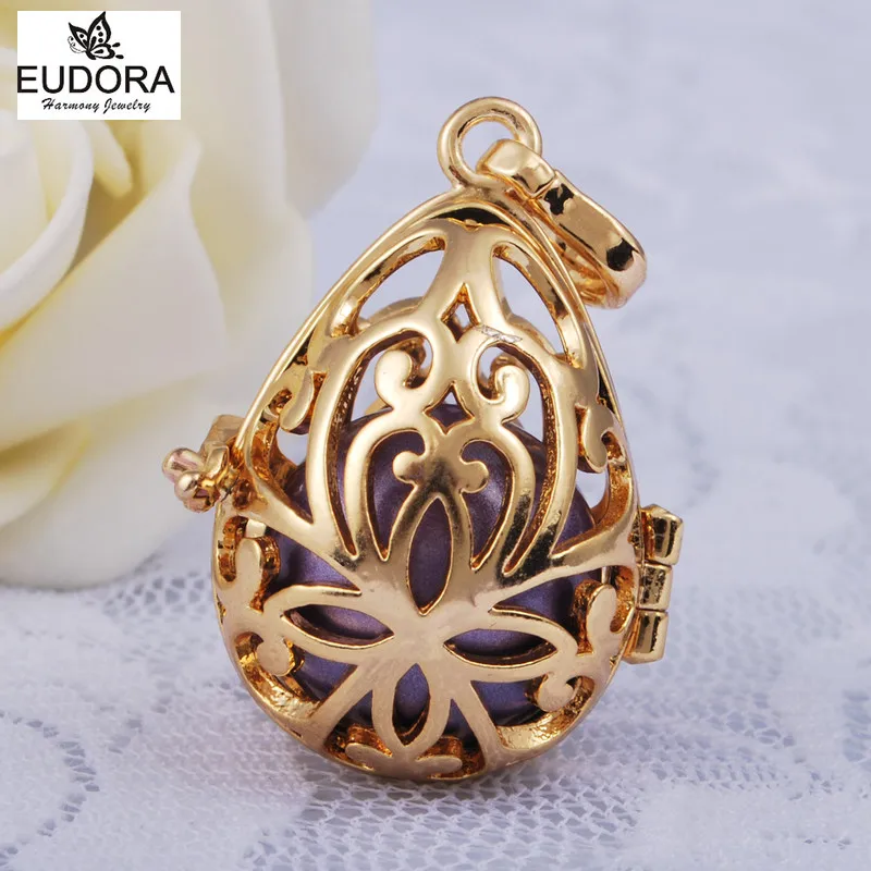 Золотой винтажный детский шар для душа женский воротник кулон колокольчик