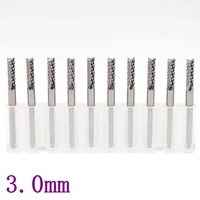 3 0mm pcb strawberry milling cutter 10pcs metal woodworking cnc router power tools tungsten carbide drilling machine accessories