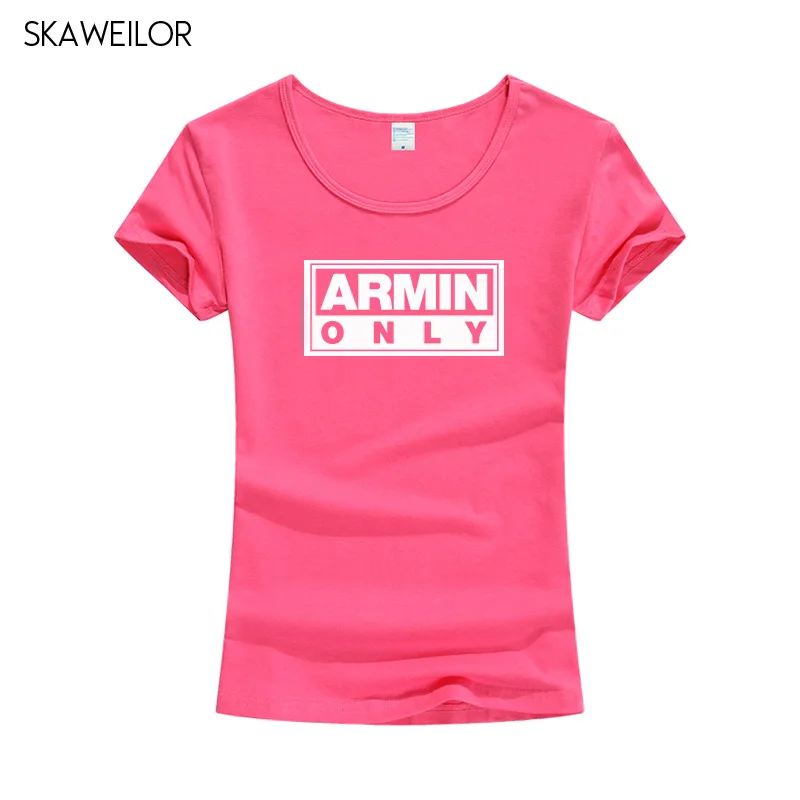 Armin Van Buuren Футболка с принтом женские летние топы с короткими рукавами футболки хлопковые повседневные облегающие футболки Camiseta Femenina - Цвет: Pink