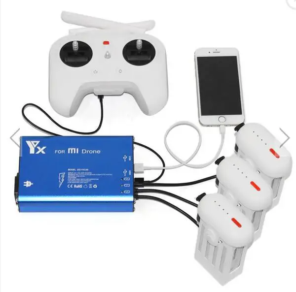 Радиоуправляемый квадрокоптер Xiaomi Mi Drone запасные части батарея 3 в 1 и зарядное