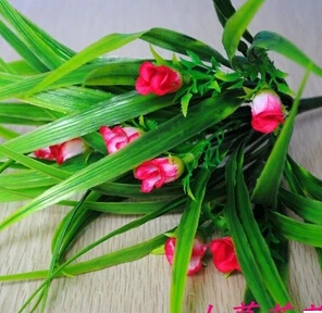 2014 new hot selling Simulation of flowers plastic flower clover grass orchid display decorative | Дом и сад