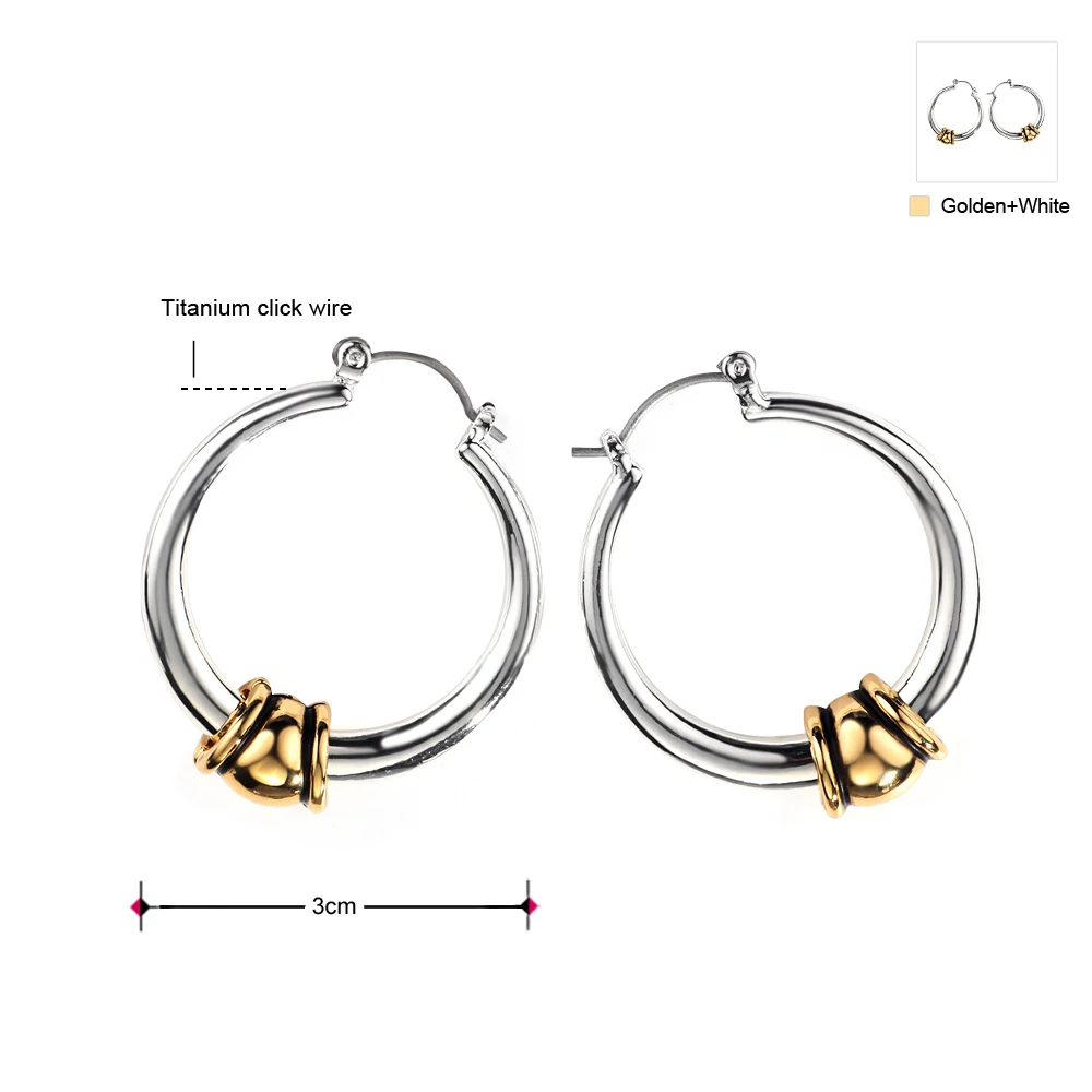 Модные серьги кольца Neoglory для женщин очаровательные двухцветные ювелирные