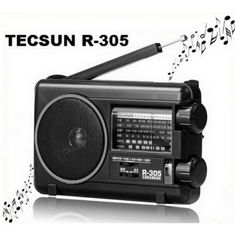 Торгово-wholesal TECSUN R305 цифровое радио FM MW SW ТВ Полосы приемника r-305 Портативный