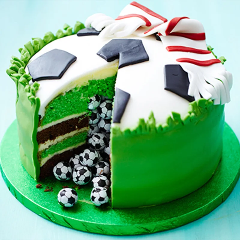 Footbal Пластик Fondant (сахарная) резак торт Mold инструменты для украшения тортов из
