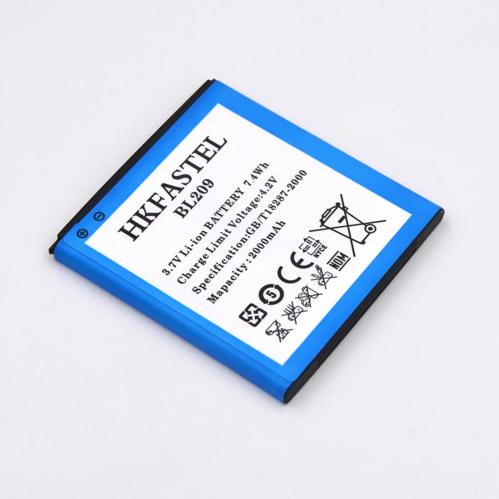 Аккумуляторная батарея HKFASTEL BL209 BL 209 для Lenovo A706 A788T A820E A760 A516 A378T A398T новые