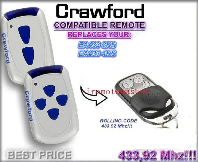 Новинка 2017 брикет гаражной двери для дистанционного управления Crawford EA433 2KS замена