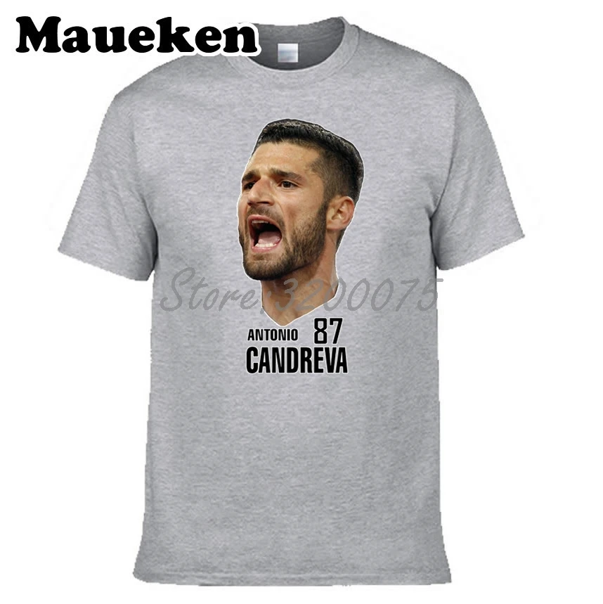 Мужская итальянская футболка 87 Antonio Candreva Head portrait футболки с коротким рукавом