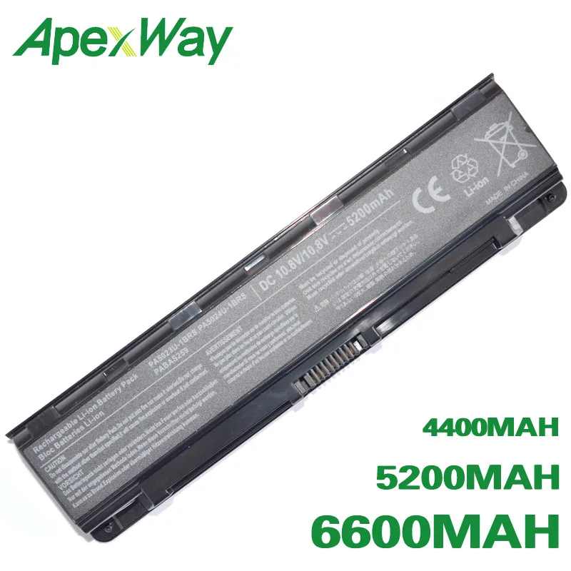 ApexWay 6 ячеек Батарея PA5023U-1BRS PA5024U-1BRS PA5025U-1BRS для Toshiba Satellite C50 C800 C805 C840 C845 C850 C855 C870 C875