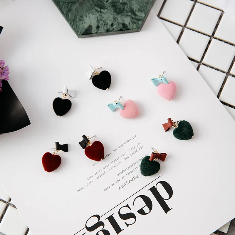 Корейская версия простой сладкий темперамент дикий лук любовь помпоном Серьги