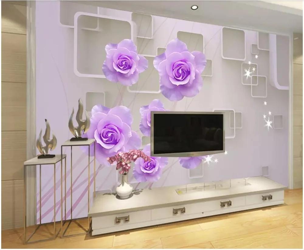 3d обои на заказ фото романтическая красота Роза Пион цветок фон настенный