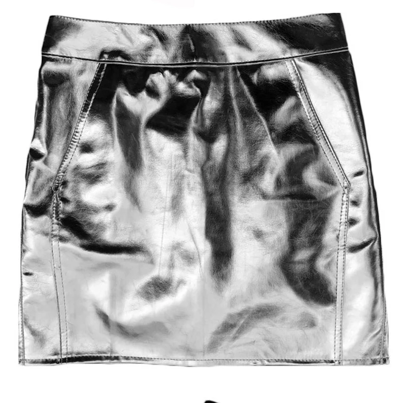 Women Pu Leather Skirt 2018 Autumn Streetwear Casual Office Work Wear Bodycon Pencil High Waist Mini Skirts Jupe | Женская одежда