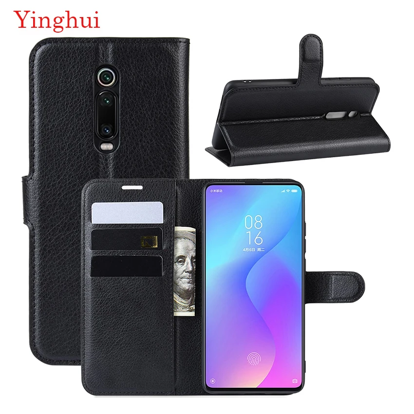 Чехол для Xiaomi mi 9t pro кожаный флип чехол телефона redmi k20 подставка Filp чехлы 6